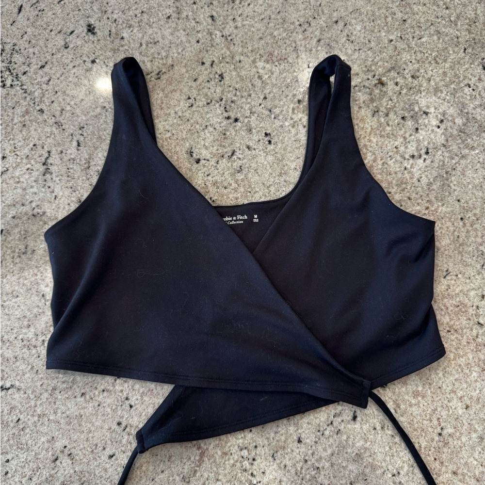 Abercrombie & Fitch Black Wrap Tank Top